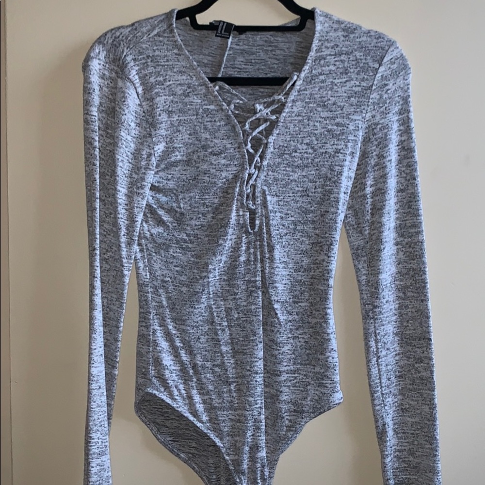 Lace up body suit